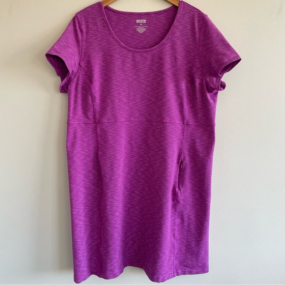 Duluth Trading Co Women's NoGA Classic Short Sleeve Dress Size XXL Purple - Picture 1 of 8